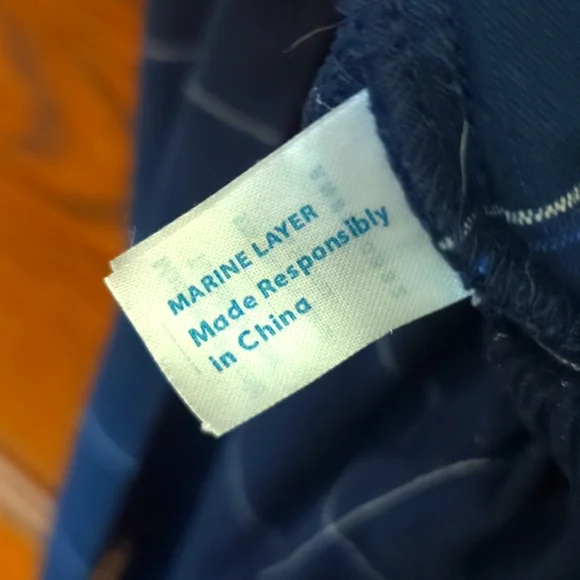 Marine Layer Jumpsuit X-Small Blue Checked - Picture 6 of 7